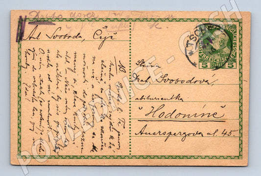 Pohlednice Čejč Hodonín Ručně psaná Rakousko-Uhersko 1916 (M19688)