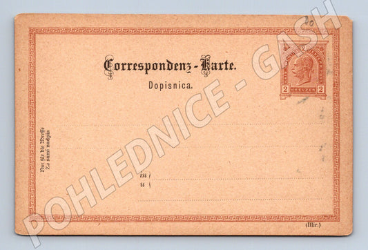 Pohlednice Rakousko-Uhersko korespondenční karta 2 kreuzer (M19692)