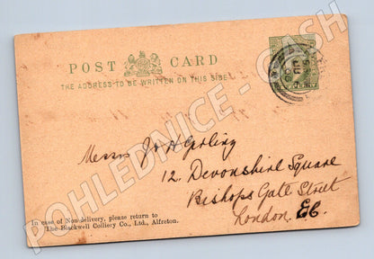 Pohlednice Blackwell Colliery železniční doprava Anglie (M19693)