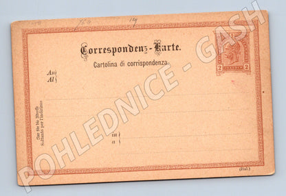 Pohlednice Rakousko-uherský lístek 2 Kreuzer nevyplněný (M19695)