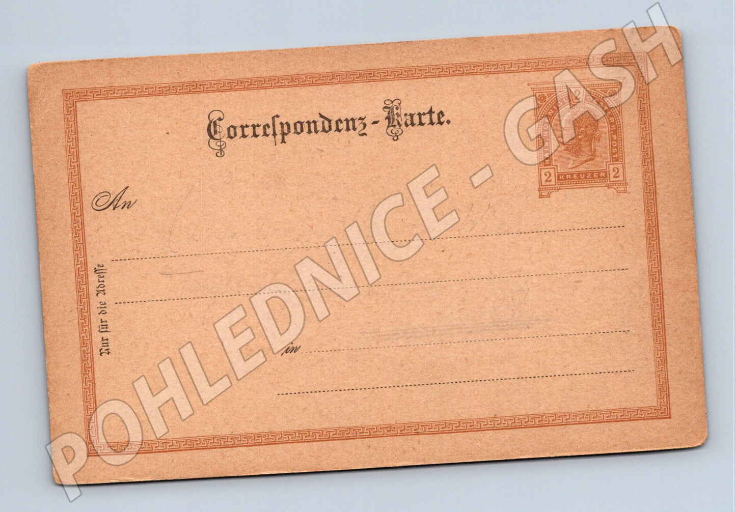 Pohlednice Rakouská korespondenční Vídeň 2 Kreuzer (M19697)