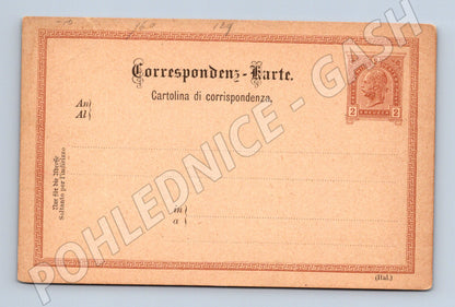 Pohlednice Rakouská korespondenční karta 2 Kreuzer nepoužitá (M19698)