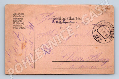 Pohlednice Feldpost 1. světová válka Rakousko-Uhersko (M19705)