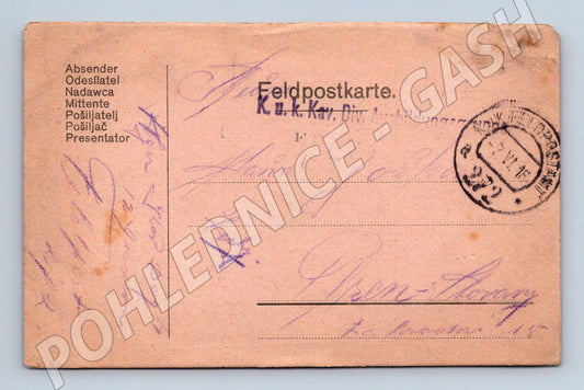 Pohlednice Feldpost 1. světová válka Rakousko-Uhersko (M19705)