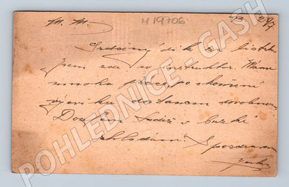 Pohlednice ČSR ručně psaná známky adresát Plzeň Slovany (M19706)