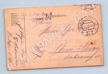 Pohlednice Feldpost Brno malý formát 272 Rakousko-Uhersko 191 (M19709)