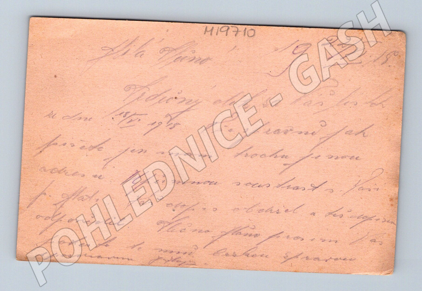 Pohlednice Feldpost Pivín 272 1 světová válka 1918 (M19710)