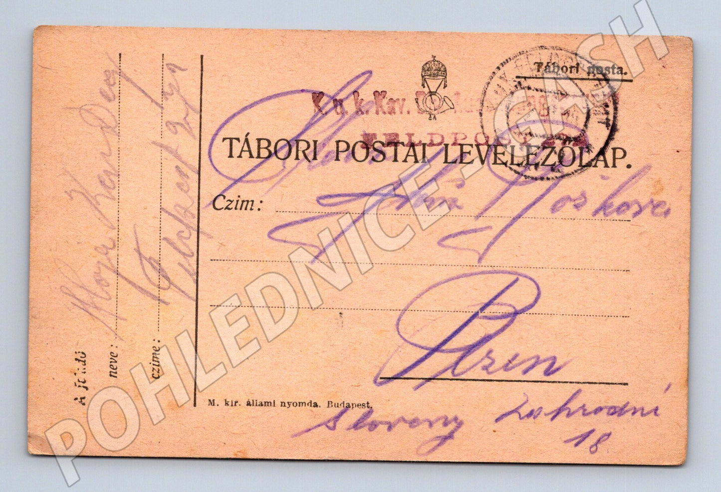 Pohlednice Rakousko-Uherská polní poštovní pohlednice Maďarsk (M19714)