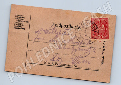 Pohlednice Feldpost Rakousko-Uhersko Vídeň známka 10 hellerů  (M19715)