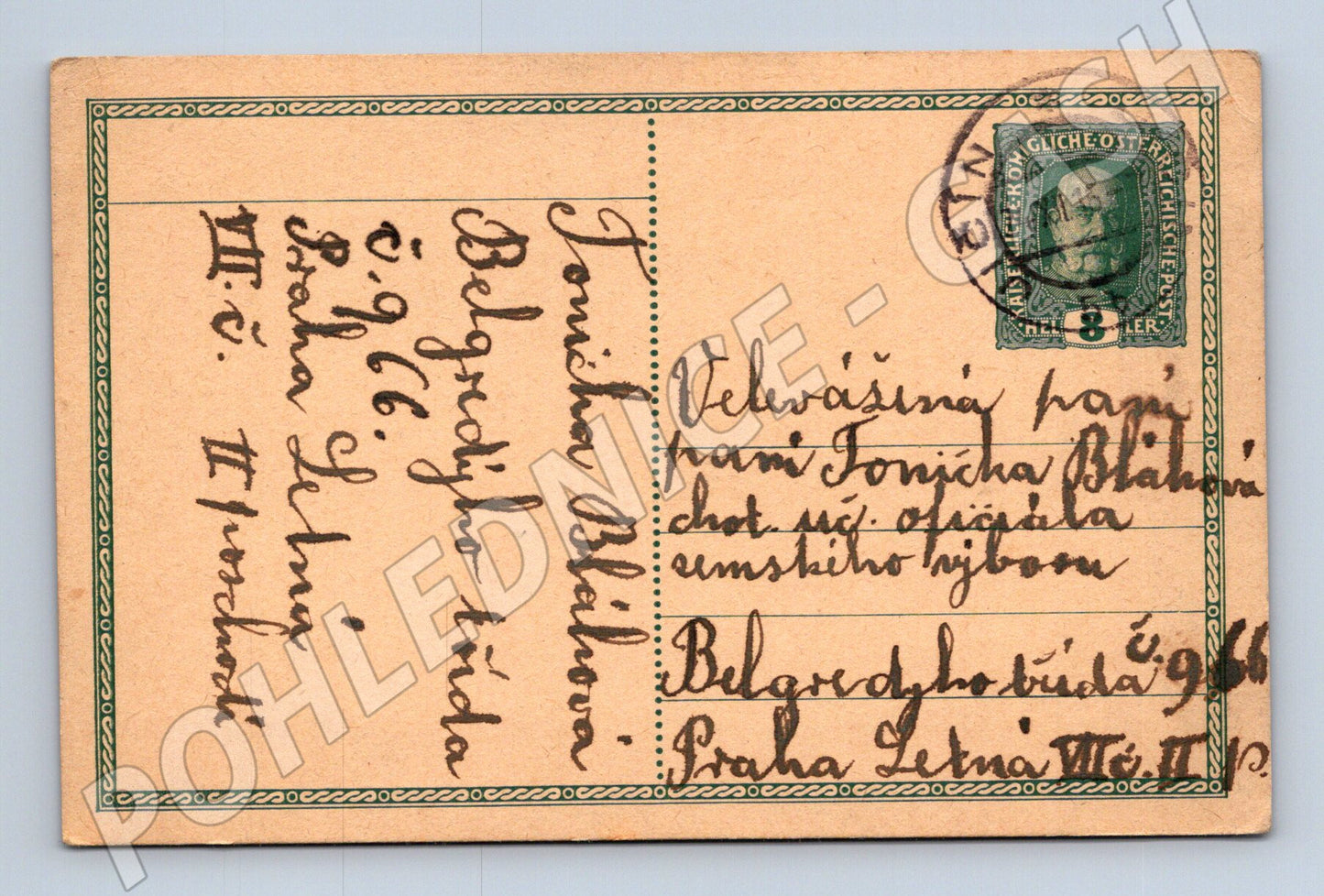 Pohlednice Praha Letná Belcrediho třída RU malý formát (M19719)