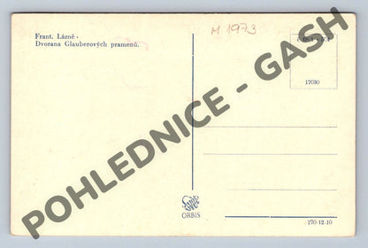 Pohlednice Františkovy Lázně Dvorana Glauberových pramenů (M1973)