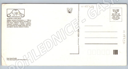 Pohlednice Klášter Vyšší Brod jižní Čechy interiéry exteriéry (M19737)