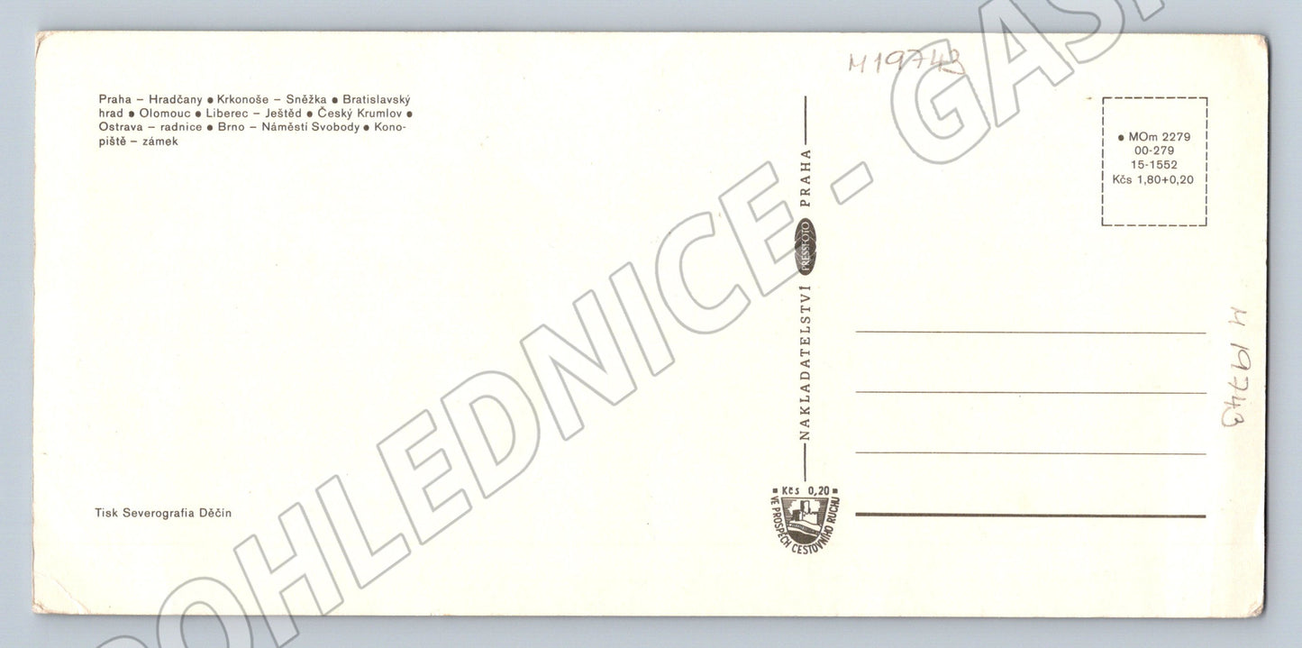 Pohlednice Víceobrázková Československo památky města (M19743)