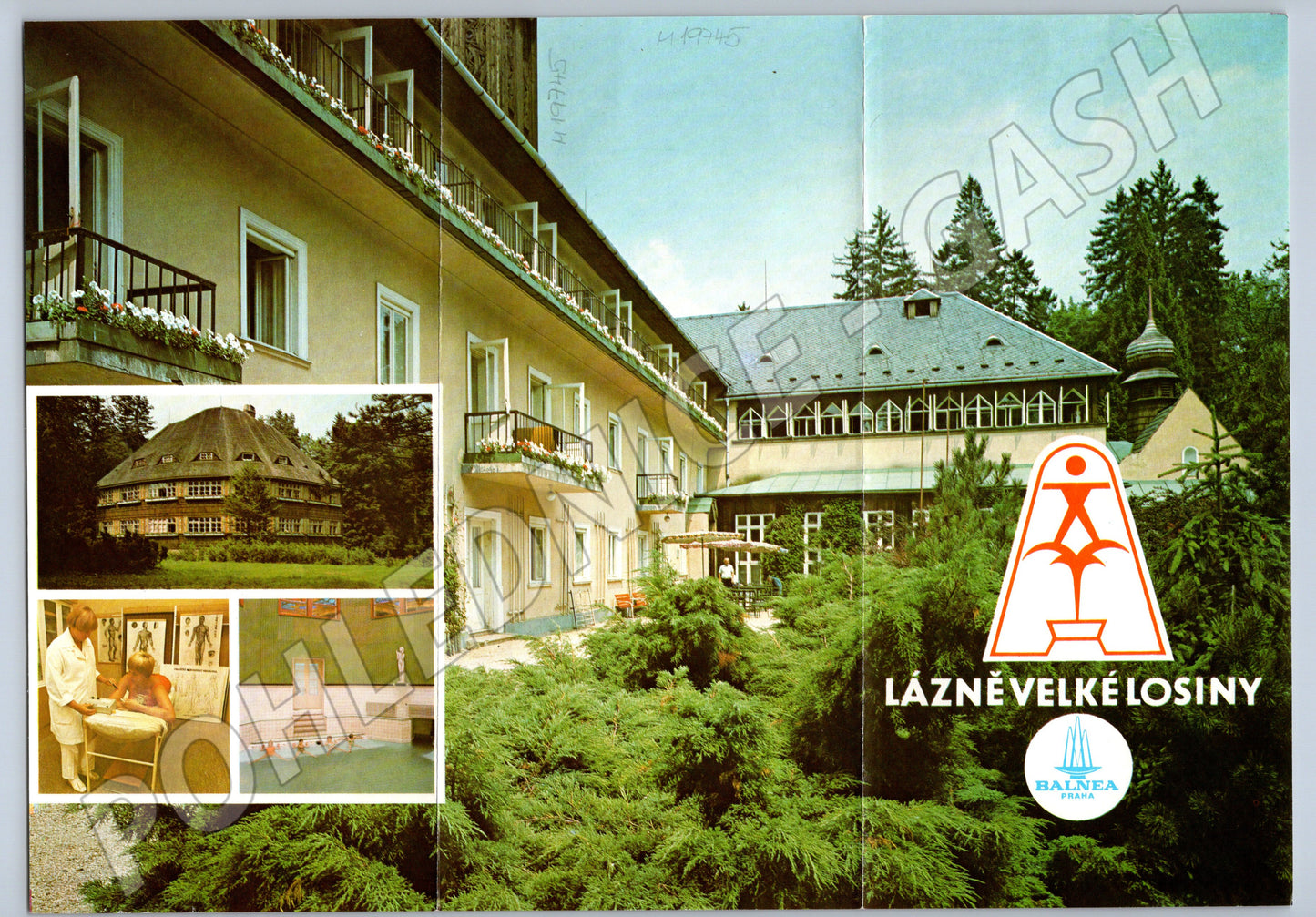 Pohlednice Velké Losiny lázeňský areál historická (M19745)