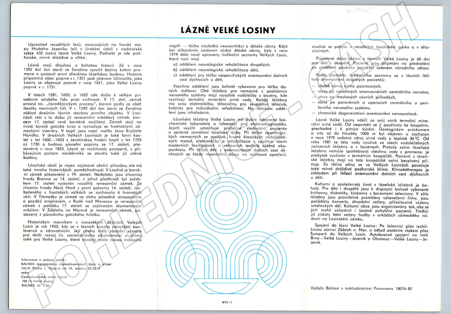 Pohlednice Velké Losiny lázeňský areál historická (M19745)