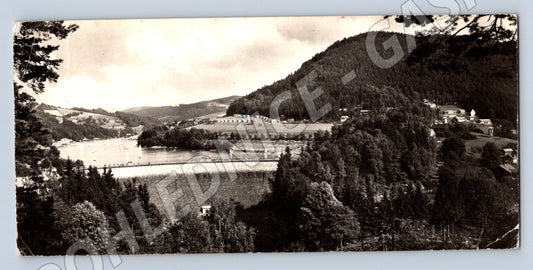 Pohlednice vesnice v údolí malý formát 1949 (M19751)