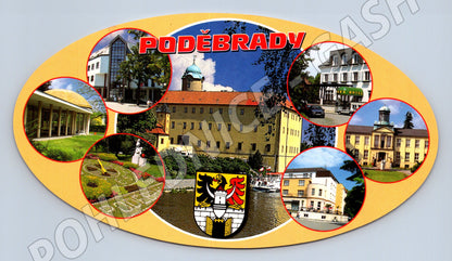Pohlednice Oválná Poděbrady turistické památky (M19757)