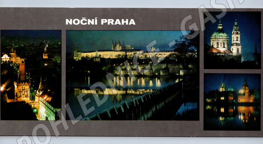 Pohlednice Noční Praha historické památky (M19766)