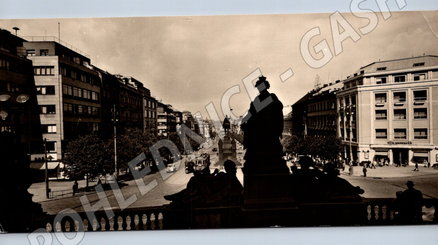 Pohlednice Praha Václavské náměstí historická malý formát (M19769)