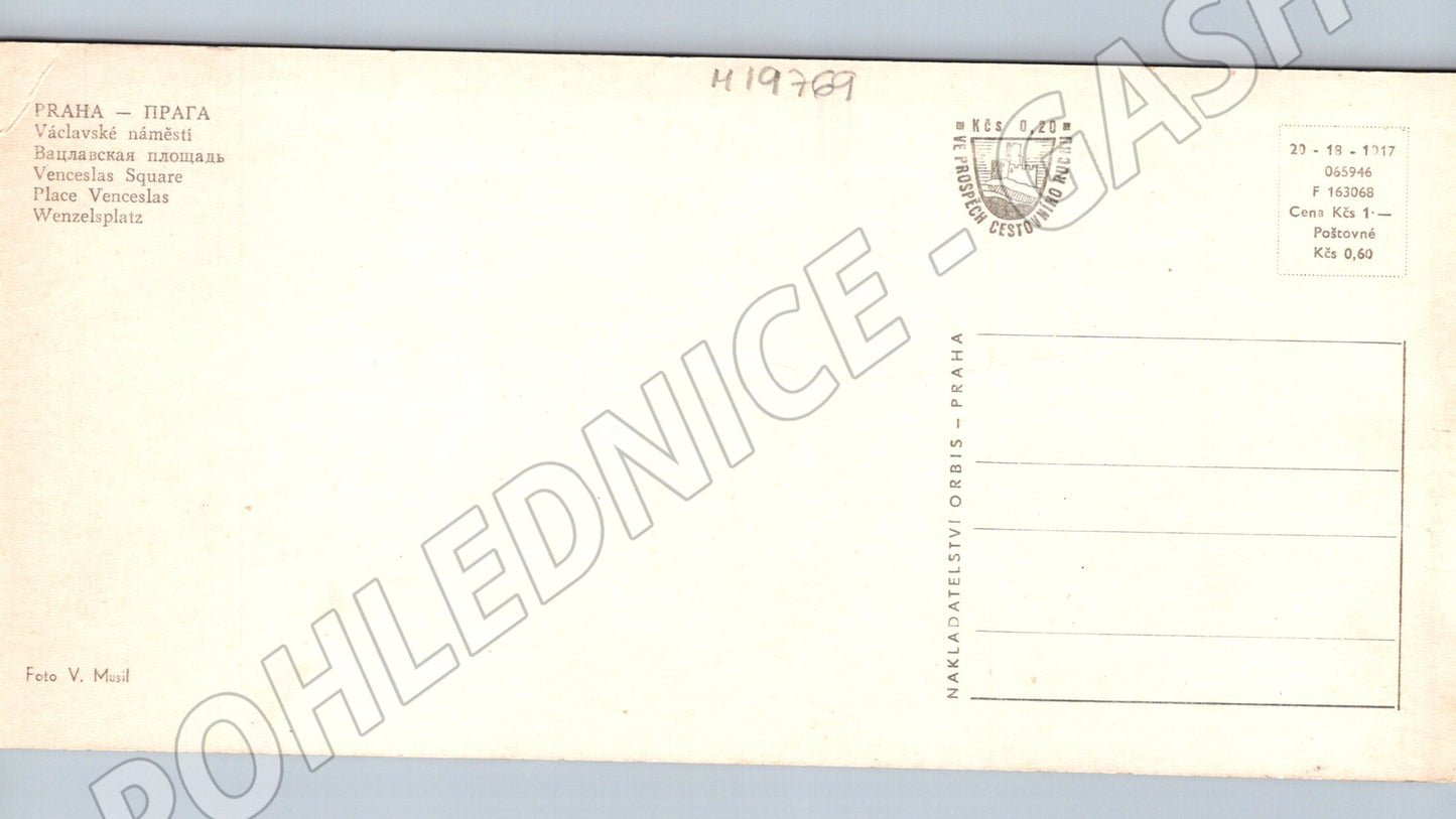 Pohlednice Praha Václavské náměstí historická malý formát (M19769)