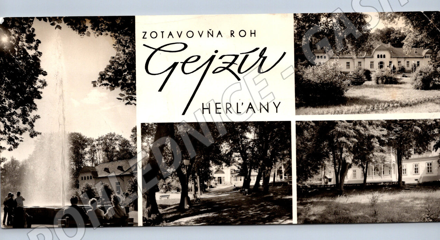 Pohlednice Herľany gejzír historická zotavovna Slovensko (M19776)