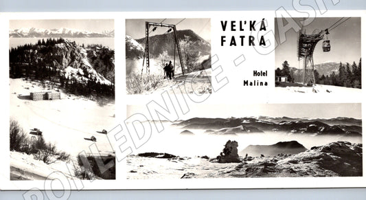 Pohlednice Velká Fatra Hotel Malina lanovka panoramata (M19777)