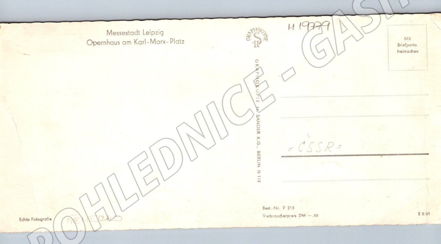 Pohlednice Leipzig Karl-Marx-Platz a opera NDR (M19779)