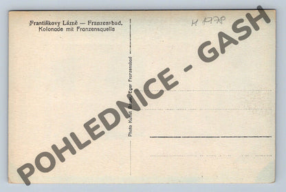 Pohlednice Františkovy Lázně kolonáda Františkův pramen (M1978)