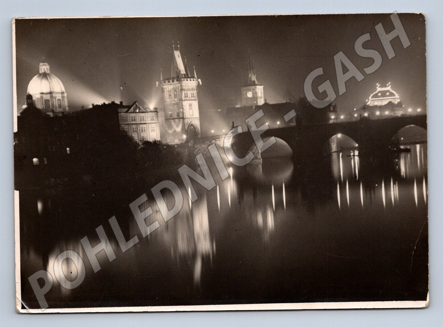 Pohlednice Praha Karlův most v noci (M19790)
