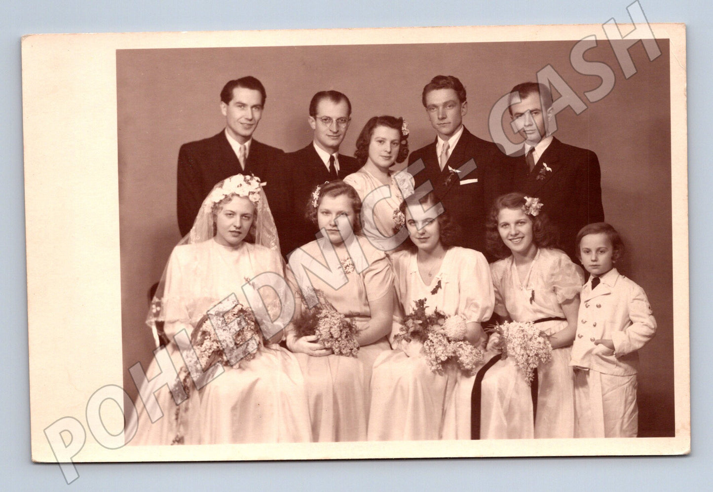 Pohlednice Svatební ČSR Praha Ateliér Silva (M19802)