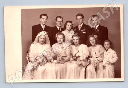 Pohlednice Svatební ČSR Praha Ateliér Silva (M19802)