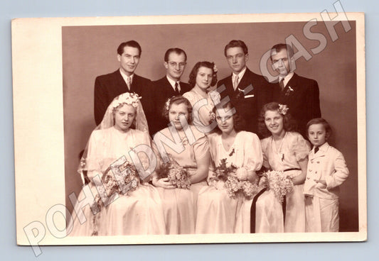 Pohlednice Svatební ČSR Praha Ateliér Silva (M19802)