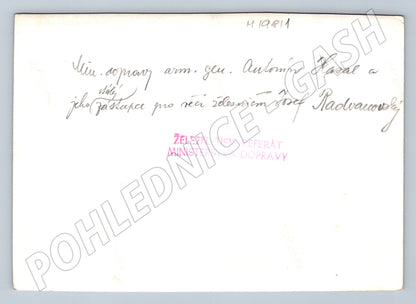 Pohlednice Generál Antonín Hasal Železnice ČSR historie (M19811)