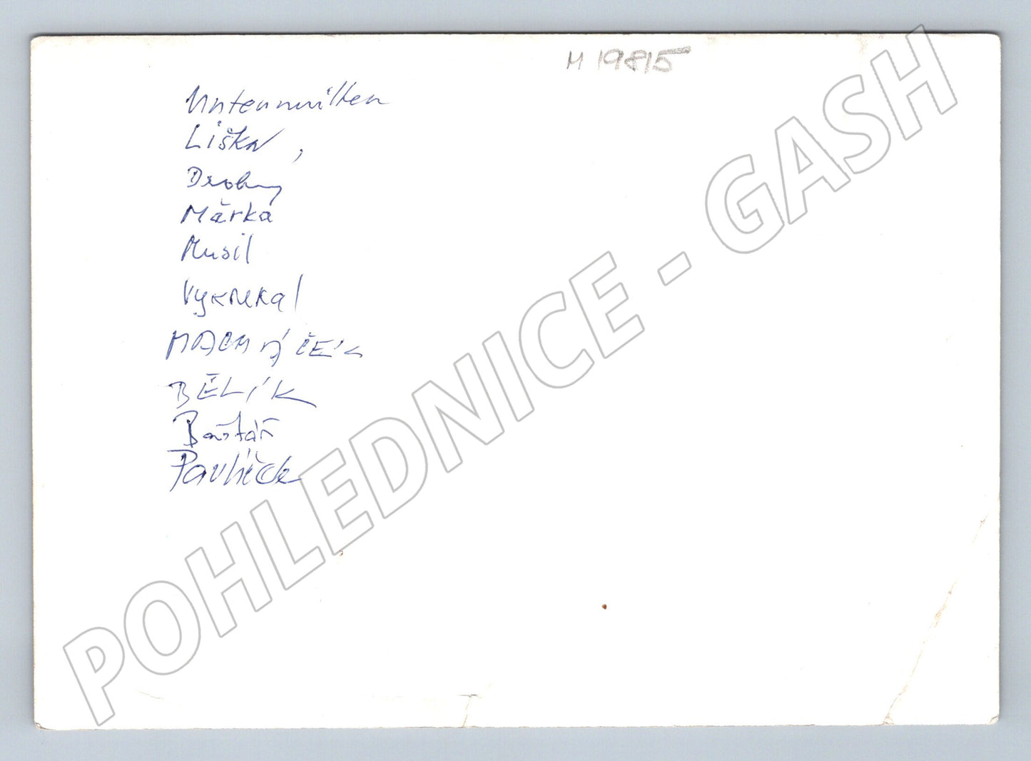 Pohlednice Sportovní tým jména na zadní straně Praha (M19815)