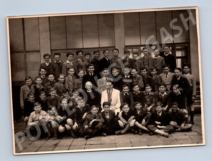 Pohlednice Školní fotografie s podpisy žáků ČR 30 40 léta mal (M19845)