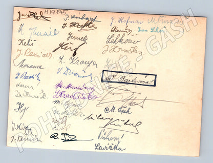 Pohlednice Školní fotografie s podpisy žáků ČR 30 40 léta mal (M19845)