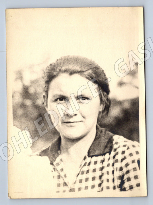 Pohlednice portrét ženy černobílá 20. století (M19863)