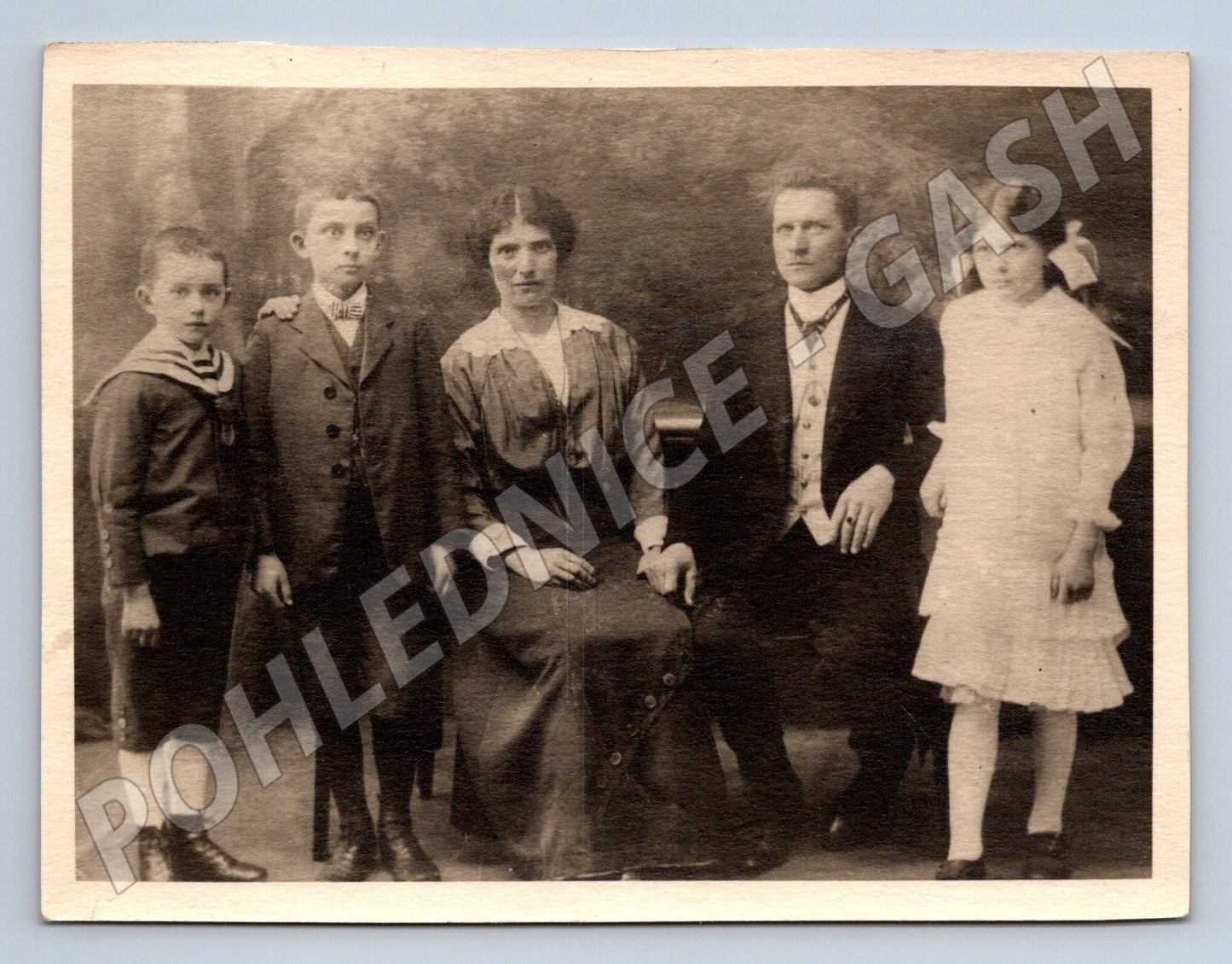 Pohlednice Historická rodinný portrét začátek 20 století (M19869)