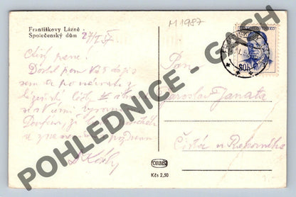 Pohlednice Františkovy Lázně Společenský dům (M1987)