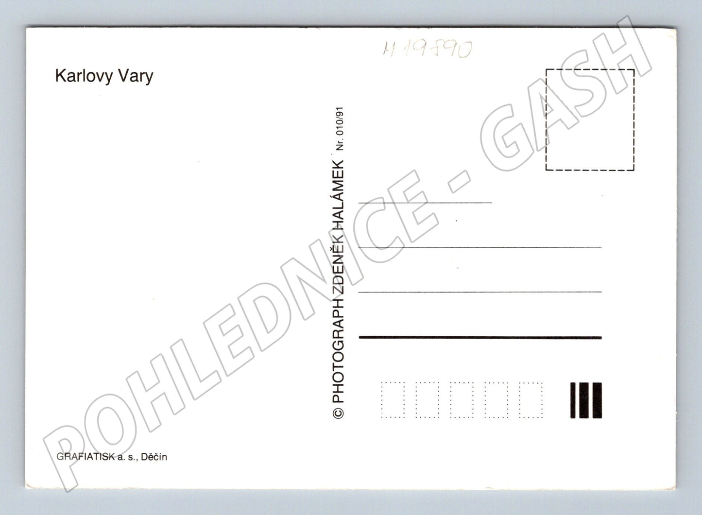 Pohlednice Karlovy Vary velkoformátová Zdeněk Halámek (M19890)