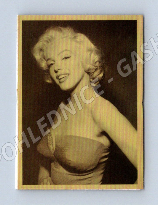 Pohlednice Marilyn Monroe portrét černobílá samolepka na 1 ná (M19892)