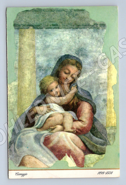 Pohlednice Madona s dítětem malířství Cormeglio (M19893)