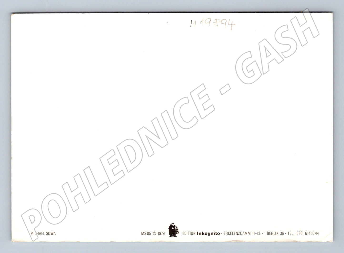 Pohlednice Michael Sowa surrealistický vlak Edition Inkognito (M19894)