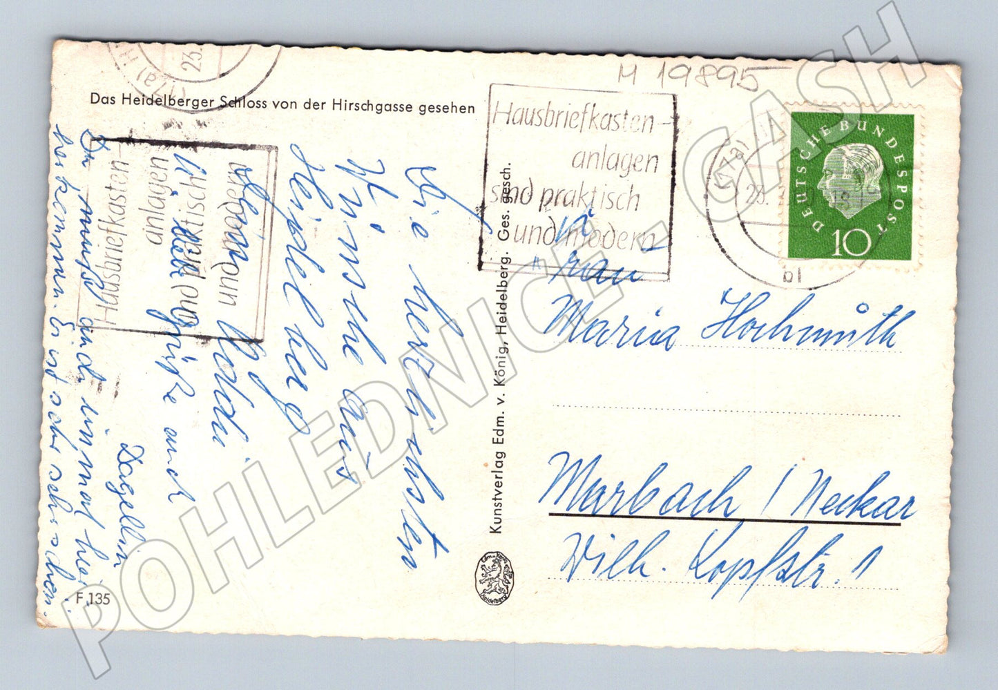 Pohlednice Heidelberský zámek Německo (M19895)