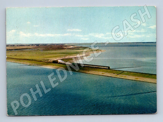 Pohlednice Sylt Hindenburgdamm vlak na hrázi Německo (M19896)