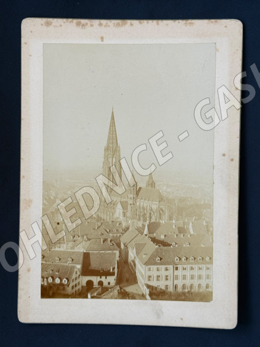 Stará fotografie Německo Freiburg katedrála (M19904)