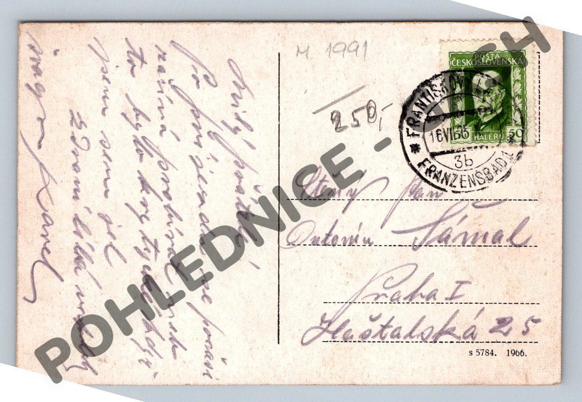 Pohlednice Františkovy Lázně Nová kolonáda kolorovaná PP 1906 (M1991)