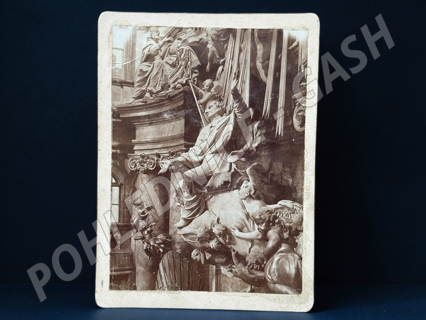 Stará fotografie barokní sochařská scéna (M19911)