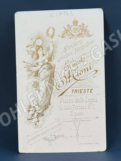 Stará fotografie Terst portrét ženy ateliér E. Mioni (M19943)