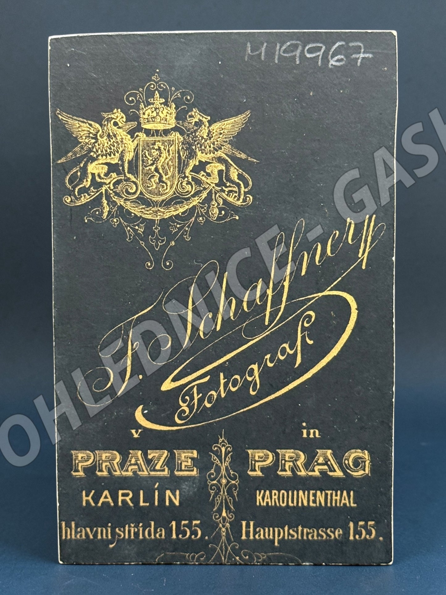 Stará fotografie Praha muž s dítětem ateliér Schaffner (M19967)